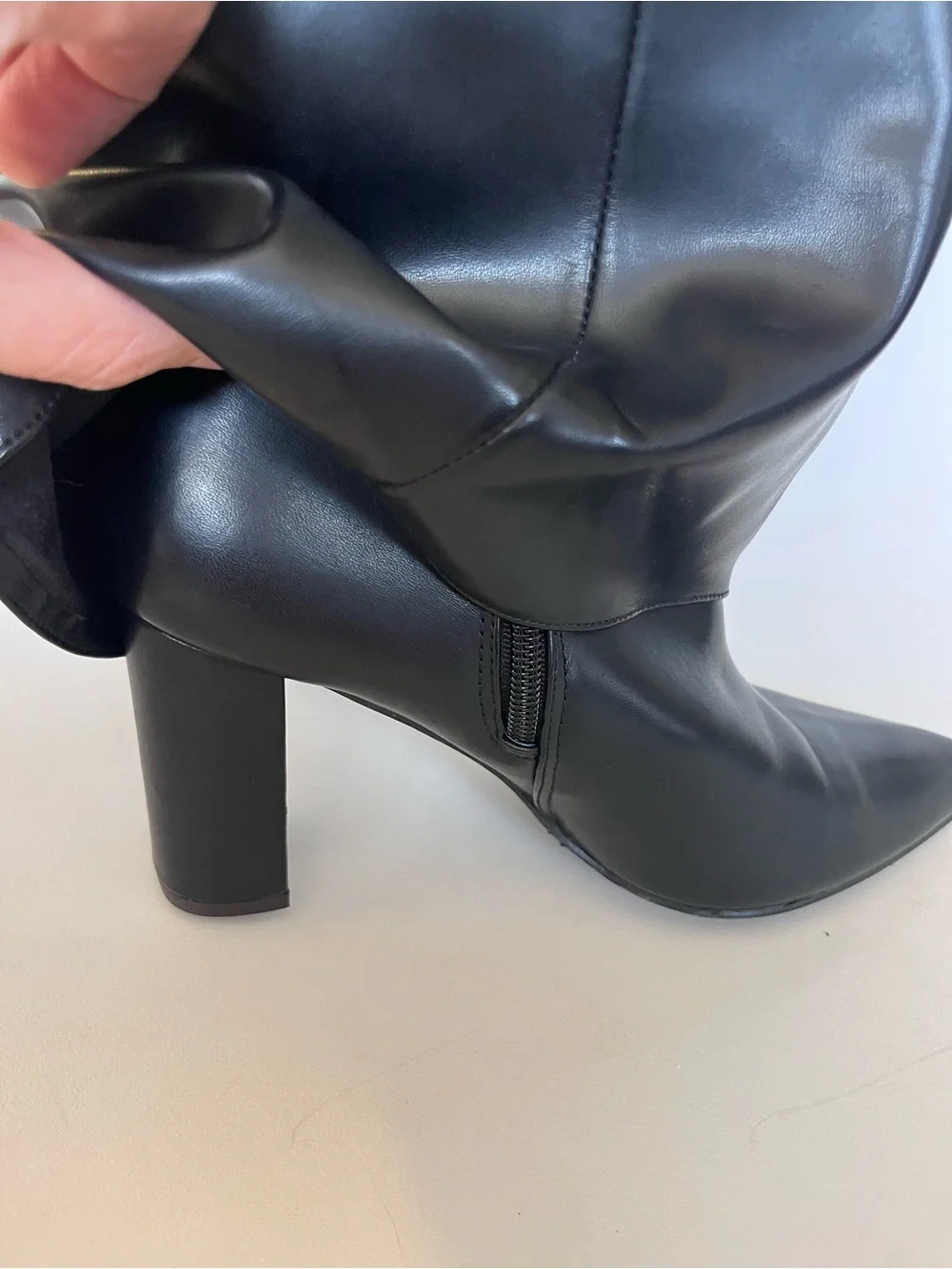 Berness Paislee Skirted Knee High Boot Black 6.5
